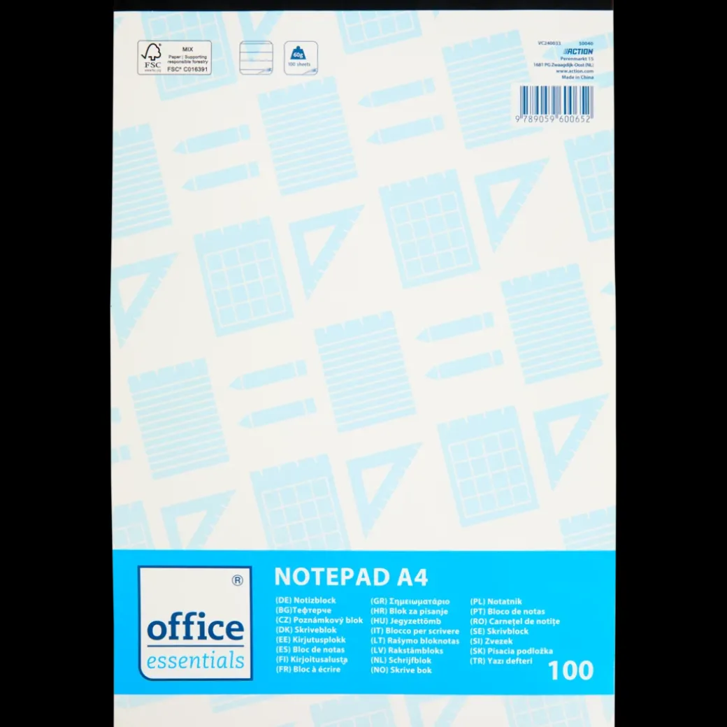 Office Essentials schrijfblok A4 | Action NL
